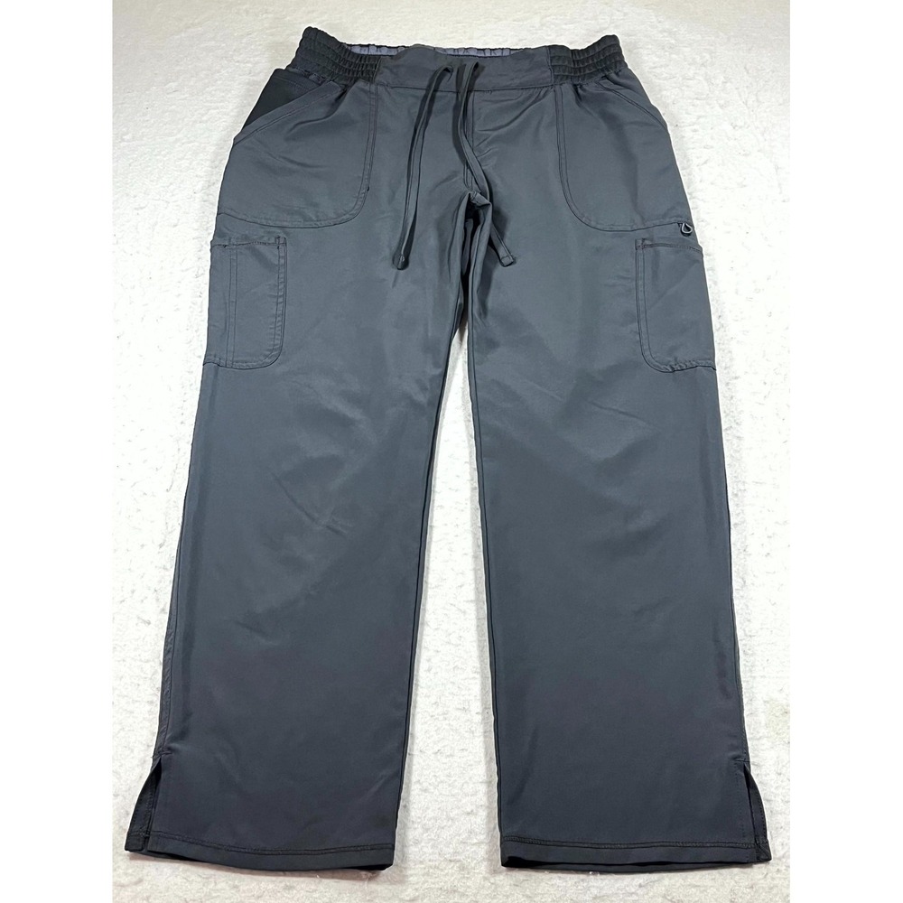 Scrubstar‎ Cargo Scrub Pants Womens MP Pewter Antimicrobial Straight Leg Medical